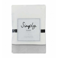 Duvet Set White Silver Superking