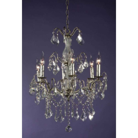 Silver Chandelier 6 Arm