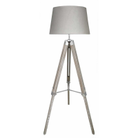 Natural Grey Hollywood Floor Lamp With Grey Shade