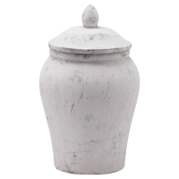 Bloomville Textured Ceramic Stone Ginger Jar 29cm High x 24cm Diamter