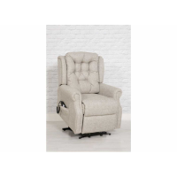 Milton Modern Style Sand Fabric Upholstered Twin Motor Lift Armchair 108x79cm