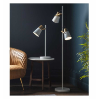 Floor Lamp White and Gold