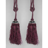 Purple Tassel With Crystal Pair