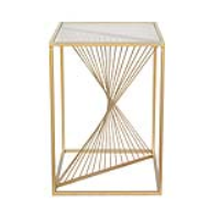 Value Luna Gold Metal And Glass End Table