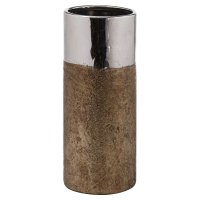 Modern Phoenix Brown Metallic Texture Ceramic Umbrella Stand Seville Collection 46x18cm