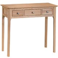 Modern Large Oak Wood Bedroom Dressing Table With 3 Drawers 80x100cm
