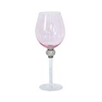 Milano Pink Red Wine Glass Diamante Ball