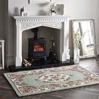 Origins Shensi Hand Tufted Green Floral Pattern Pure Wool Traditional Rug 150x240cm