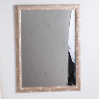 Oscar Large Wood Framed Mirrored Glass Antique Gold Rectangular Wall Mirror