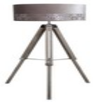 Wood Tripod Floor Lamp With Grey Shade