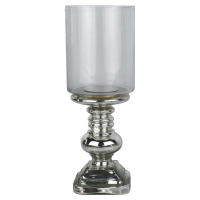 Mercury Effect Base Glass Top Squat Candle Pillar Holder