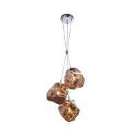Rock 3 Pendant Light Copper