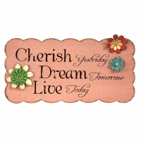 Metal Wall Art Plaque Proverb Cherish Yesterday Dream Tomorrow Live Today