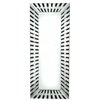 Modern Venetian Mirror Framed With Multi Faceted Mirror