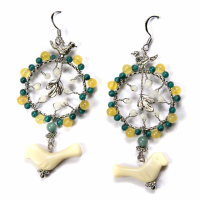 Sterling Silver Hook Earring Yellow