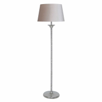 Glitz Twist Floor Lamp With Champagne Velvet Shade