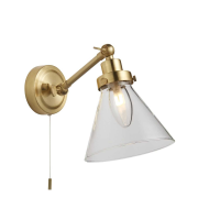 Faraday Bathroom 1 Wall Light Satin Brass