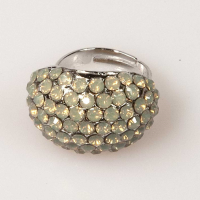 Oval Shaped Ring Grey Opal