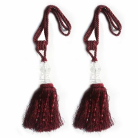 Wine Tassel With Crystal Pair