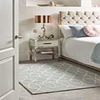 Origins Geometric Patterned Pure Wool Hotel Glamour Milan Floor Rug in Silver 120x170cm
