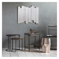 Modern Rectangular Wall Mirror Irregular Crystalline Abstract 70 x 80cm