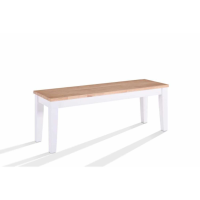 Rona Modern Grey Painted Oak Wood 120cm Kitchen Dining Room Bench