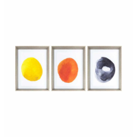 Wash Abstract Framed Art Set of 3