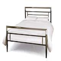 Pluto Black Nickel 150 Cm Black and Shiny Nickel Bed