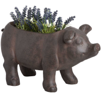 Rustic Pig Planter