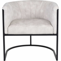 Enigma Club Chair Ivory Velvet
