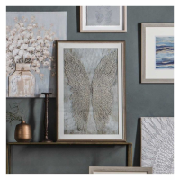 Modern Style 3D Effect Golden Wings Framed Home Accessories Wall Art 65x94.5cm