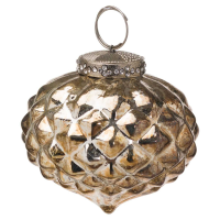 The Noel Collection Burnished Textured Small Hanging Bauble