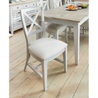 Grey Painted Dining Chair Pack of Two