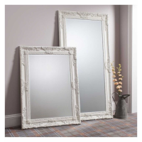 Traditional Cream Finished Rectangular Frame Bedroom Leaner Floor Mirror 170 x 84cm