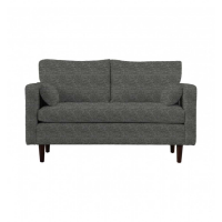 Retro Style Ferroli Smoke Textured Chenille Upholstered Living Room 2 Seater Sofa 88x146cm