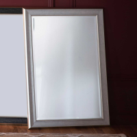 Large Antique White Traditional Rectangular Wall Mirror 105cm Tall x 75cm Wide