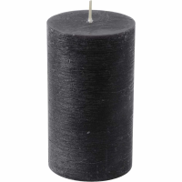Libra Rustica Black Pillar Candle 10x10cm