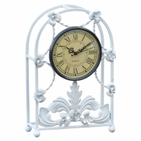 White Iron Framed Clock