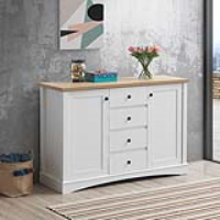 Modern 2 Door And 3 Drawer Sideboard with Metal Round Handles 90 x 132.5cm