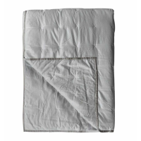 Stitch Bedspread White Silver
