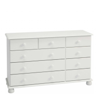 Richmond Off White MDF Smooth Lacquered 2 Over 3+4 Bedroom Chest Of Drawers 74x120cm