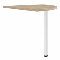 Prima Corner desk top in Oak With White legs