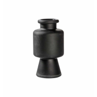 Vase Frosted Black Small