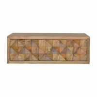 Wall Mounted Diamond Carved Bedside
