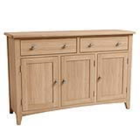 Modern Style Solid Oak Top 3 Door 2 Drawer Living Room Sideboard 85 x 130cm