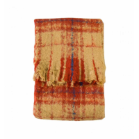 Faux Mohair Throw Burnt Orange