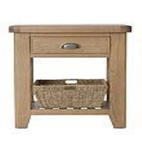 Traditional Style Oak Living Room Telephone Table With Shelf And Drawer 75 x 60cm