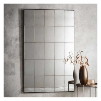 Modern Large Tall Rectangular Antique Wall Mirror Edged Detailing 100 x 160cm