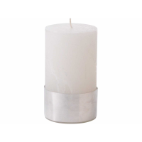 Libra White Rustica Pillar Candle 7x12cm