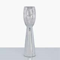 Value Medium 50cm Silver Stripe Glass Vase